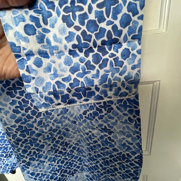 Oscar de la Renta Embroidered Caftan Tunic Dress Coverup Resort Blue Sleep Small - Picture 9 of 10